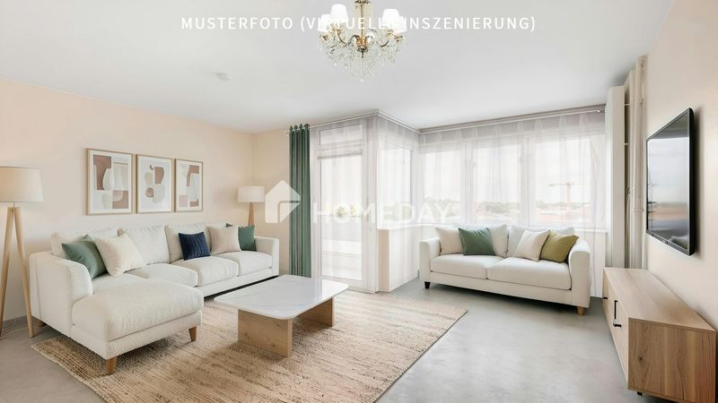 Freier Blick über Langenhagen – 2-Zimmer-Wohnung mit Loggia und Tiefgarage
